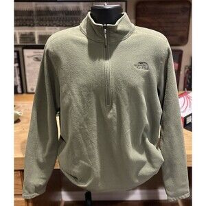 The North Face Men's Half Zip Pullover knit sweater Green Size L